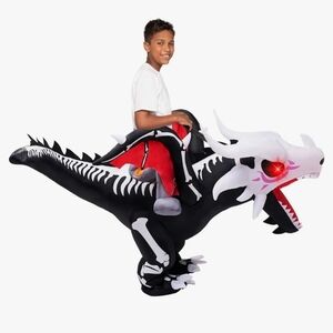Spooktacular Creations Halloween Dragon Skeleton Inflatable Costume Kids,